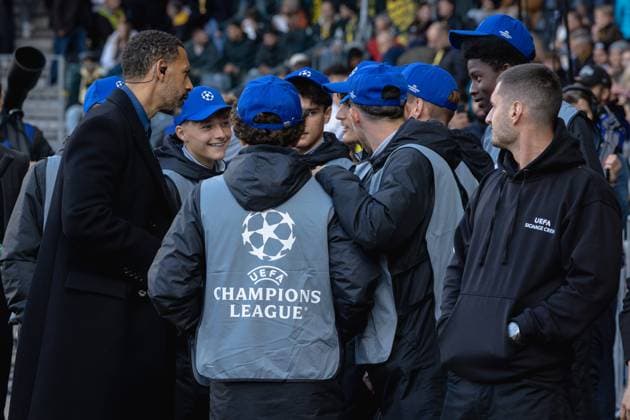 Bern, Switzerland, September 17st 2024: Rio Ferdinand (TV Expert) before the UEFA Champions League football match between BSC Young Boys and Aston Villa at Stadion Wankdorf in Bern, Switzerland. Philipp Kresnik (Philipp Kresnik SPP) Copyright: xPhilippxKresnikx xSPPx spp-en-PhKrSp-_KRE4161