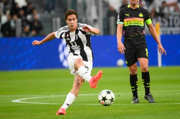 17th September 2024, Allianz Stadium, Turin, Italy; UEFA Champions League Football; Juventus versus PSV Eindhoven; Kenan Y& x131;ld& x131;z of Juventus FC takes a long shot on goal  ActionPlus12694187 BestxImages
