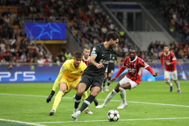 September 17, 2024, Milan, Lombardy, Italy: DOMINIK SZOBOSZLAI of LIVERPOOL FC during Matchday 1 of 8 of the UEFA Champions League 2024 2025 between AC MILAN and LIVERPOOL FC at San Siro in Milan, Italy Milan Italy - ZUMAc179 20240917_zep_c179_107 Copyright: xMickaelxChavetx