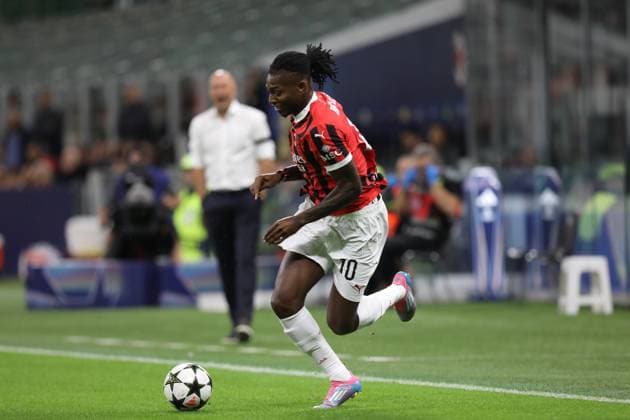 September 17, 2024, Milan, Lombardy, Italy: RAFAEL LEAO of AC MILAN during Matchday 1 of 8 of the UEFA Champions League 2024 2025 between AC MILAN and LIVERPOOL FC at San Siro in Milan, Italy Milan Italy - ZUMAc179 20240917_zep_c179_131 Copyright: xMickaelxChavetx