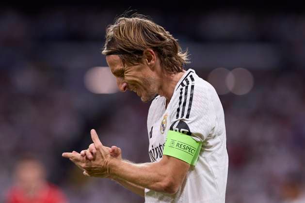 September 17, 2024, Madrid, Spain: Luka Modric of Real Madrid CF smiles during the 2024 2025 UEFA Champions League week 1 football match between Real Madrid CF and VfB Stuttgart at Santiago Bernabeu stadium. Final score: Real Madrid CF 3 : 1 VfB Stuttgart Madrid Spain - ZUMAs197 20240917_aaa_s197_446 Copyright: xFedericoxTitonex