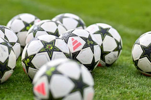 SOCCER - UEFA CL, Brest vs Sturm GRAZ,AUSTRIA,18.SEP.24 - SOCCER - UEFA Champions League, Stade Brestois 29 vs SK Sturm Graz, preview, training Sturm. Image shows a feature with official matchballs of the UEFA Champions League.  GEPAxpictures xAvnixRetkoceri