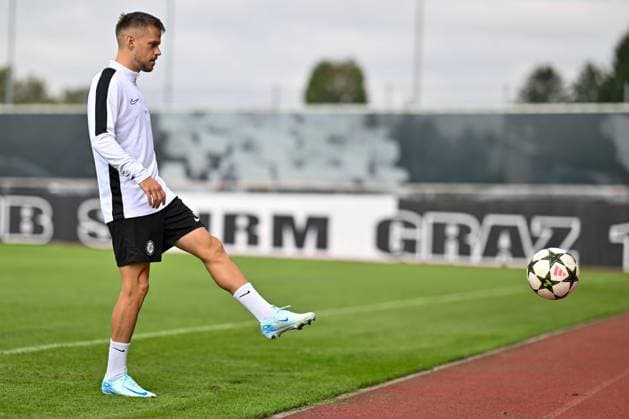 SOCCER - UEFA CL, Brest vs Sturm GRAZ,AUSTRIA,18.SEP.24 - SOCCER - UEFA Champions League, Stade Brestois 29 vs SK Sturm Graz, preview, training Sturm. Image shows Tomi Horvat (Sturm).  GEPAxpictures xAvnixRetkoceri