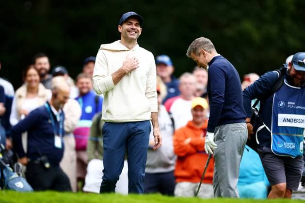 Cricketer Jimmy Anderson. BMW PGA, Golf Herren Championship, Celebrity Pro-Am, Golf, Wentworth, Surrey, UK - 18 Sep 2024  Copyright: xJamesxMarsh Shutterstockx 14726391ab