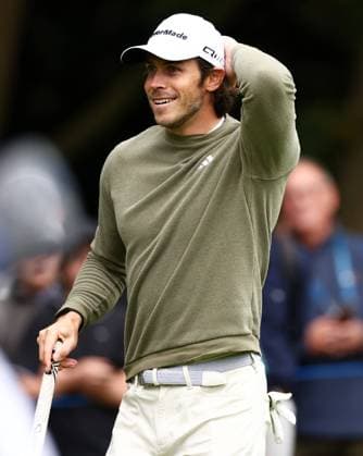 Former Footballer Gareth Bale reacts. BMW PGA, Golf Herren Championship, Celebrity Pro-Am, Golf, Wentworth, Surrey, UK - 18 Sep 2024 EDITORIAL USE ONLY No use with unauthorised audio, video, data, fixture lists (outside the EU), club league logos or live services. Online in-match use limited to 45 images (+15 in extra time). No use to emulate moving images. No use in betting, games or Copyright: xJamesxMarsh Shutterstockx 14726391bh