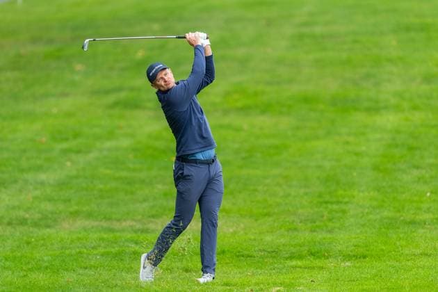 Justin Rose of England plays a shot on the 4th hole during Pro-Am day of the BMW PGA, Golf Herren Championship at the Wentworth Golf Club, Virginia Water, England on 17 September 2024. Copyright: xGrantxWinterx 41780022