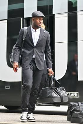 SOCCER - UEFA CL, Brest vs Sturm GRAZ,AUSTRIA,18.SEP.24 - SOCCER - UEFA Champions League, Stade Brestois 29 vs SK Sturm Graz, preview, departure Sturm. Image shows Tochi Chukwuani (Sturm).  GEPAxpictures xAvnixRetkoceri