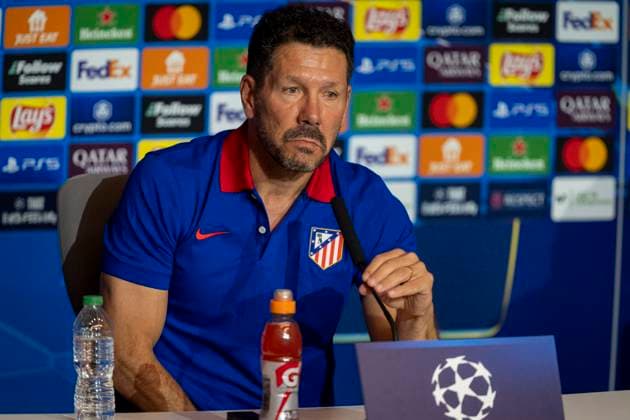 Champions League 2024 25 League Phase MD1: Atletico Madrid press conference, PK, Pressekonferenz Diego Pablo Simeone, head coach of Atletico de Madrid, seen speaking during the Atletico Madrid Press Conference ahead of their Champions League 2024 25 League Phase MD1 football match against RB Leipzig at Estadio Civitas Metropolitano on September 18, 2024 in Madrid, Spain. Madrid Estadio Civitas Metropolitano Madrid Spain Copyright: xAlbertoxGardinx AGardin_20240918_Football_Champions_Atletico_Madrid_PC_041