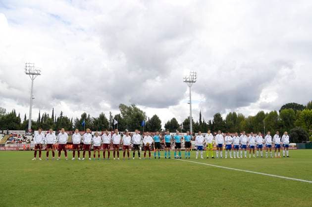 Line up during the UEFA Women™s Champions League 2024 2025 Round 2 between AS Roma vs Servette at the Tre Fontane stadium Rome on 18 September 2024. - Soccer.  Copyright: xFabrizioxCorradetti LaPressex