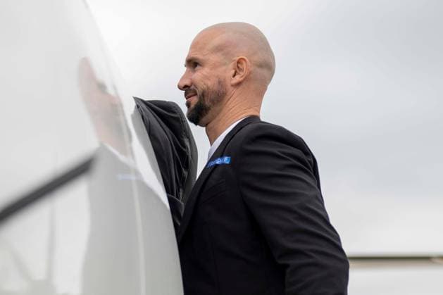SOCCER - UEFA CL, Brest vs Sturm GRAZ,AUSTRIA,18.SEP.24 - SOCCER - UEFA Champions League, Stade Brestois 29 vs SK Sturm Graz, preview, departure Sturm. Image shows head coach Christian Ilzer (Sturm).  GEPAxpictures xAvnixRetkoceri