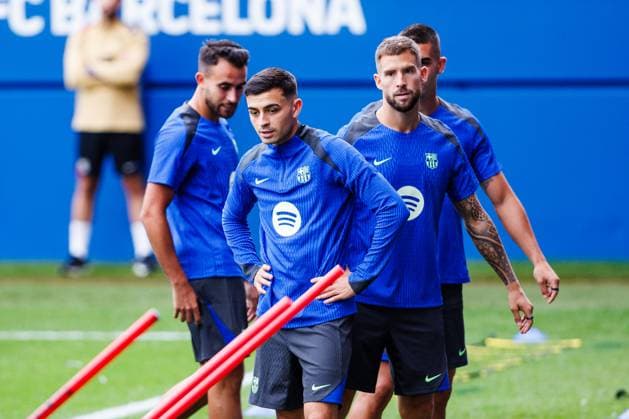 September 18, 2024, Sant Joan Despi, Barcelona, SPAIN: Pedro Gonzalez Pedri of FC Barcelona, Barca gestures during the training sessions ahead UEFA Champions League, football match against AC Monaco at Ciudad Esportiva Joan Gamper on September 18, 2024 in Sant Joan Despi, Barcelona, Spain. Sant Joan Despi SPAIN - ZUMAa181 20240918_zaa_a181_091 Copyright: xJavierxBorregox