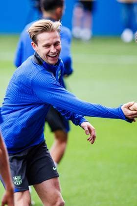September 18, 2024, Sant Joan Despi, Barcelona, SPAIN: Frenkie de Jong of FC Barcelona, Barca gestures during the training sessions ahead UEFA Champions League, football match against AC Monaco at Ciudad Esportiva Joan Gamper on September 18, 2024 in Sant Joan Despi, Barcelona, Spain. Sant Joan Despi SPAIN - ZUMAa181 20240918_zaa_a181_092 Copyright: xJavierxBorregox