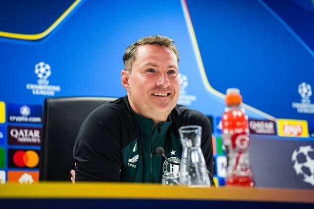 Champions League 2024-2025: press conference, PK, Pressekonferenz of Feyenoord Rotterdam - Feyenoord coach Brian Priske during the press conference of Feyenoord in preparation of the Champions League duel against Bayer 04 Leverkussen at Stadion Feijenoord De Kuip on 18 September 2024 in Rotterdam, The Netherlands. Copyright: xYannickxVerhoevenx