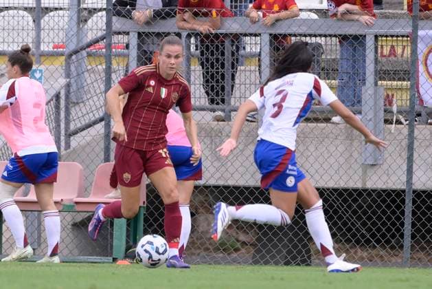 AS Roma s Emilie Haavi during the UEFA Women& x2019;s Champions League 2024 2025 Round 2 between AS Roma vs Servette at the Tre Fontane stadium Rome on 18 September 2024. - Soccer.  Copyright: xFabrizioxCorradetti LaPressex