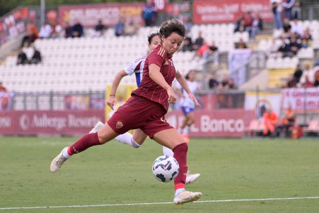 AS Roma s Valentina Giacinti during the UEFA Women& x2019;s Champions League 2024 2025 Round 2 between AS Roma vs Servette at the Tre Fontane stadium Rome on 18 September 2024. - Soccer.  Copyright: xFabrizioxCorradetti LaPressex