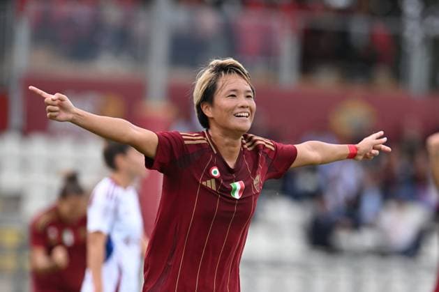 Moeka Minami of A.S. Roma Women during the Champions League Women Match 18th September 2024 at the Tre Fontane Stadium in Rome  Copyright: xMassimilianoxCervera IPAxSportx x xx IPA_49793482 IPA_Agency_IPA49793482