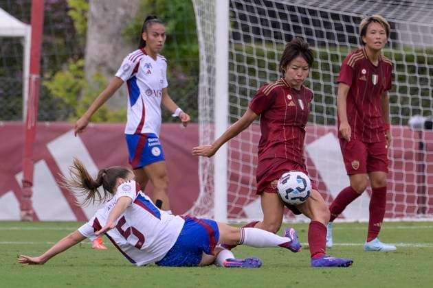 AS Roma s Saki Kumagai during the UEFA Women& x2019;s Champions League 2024 2025 Round 2 between AS Roma vs Servette at the Tre Fontane stadium Rome on 18 September 2024. - Soccer.  Copyright: xFabrizioxCorradetti LaPressex