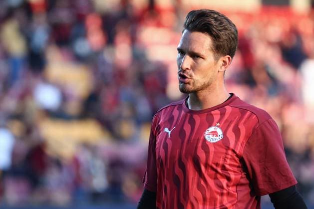 SOCCER - UEFA CL, Prag vs RBS PRAGUE,CZECH REPUBLIC,18.SEP.24 - SOCCER - UEFA Champions League, AC Sparta Prag vs Red Bull Salzburg. Image shows Janis Blaswich (RBS) during warm up.  GEPAxpictures xDavidxGeieregger