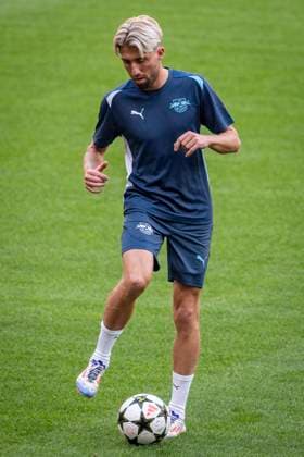 Champions League 2024 25 League Phase MD1: RB Leipzig Pitch Walk and press conference, PK, Pressekonferenz Kevin Kampl of RB Leipzig seen training during the UEFA Champions League 2024 25 League Phase MD1 RB Leipzig training and press conference at Estadio Civitas Metropolitano on September 18, 2024 in Madrid, Spain. Madrid Estadio Civitas Metropolitano Madrid Spain Copyright: xAlbertoxGardinx AGardin_20240918_Football_Champions_Leipzig_PC_004