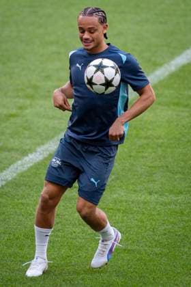 Champions League 2024 25 League Phase MD1: RB Leipzig Pitch Walk and press conference, PK, Pressekonferenz Xavi Simons of RB Leipzig seen training during the UEFA Champions League 2024 25 League Phase MD1 RB Leipzig training and press conference at Estadio Civitas Metropolitano on September 18, 2024 in Madrid, Spain. Madrid Estadio Civitas Metropolitano Madrid Spain Copyright: xAlbertoxGardinx AGardin_20240918_Football_Champions_Leipzig_PC_016