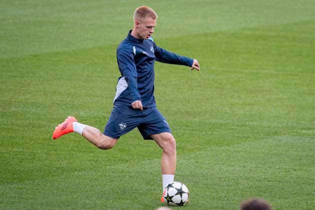 Champions League 2024 25 League Phase MD1: RB Leipzig Pitch Walk and press conference, PK, Pressekonferenz Arthur Vermeeren of RB Leipzig seen training during the UEFA Champions League 2024 25 League Phase MD1 RB Leipzig training and press conference at Estadio Civitas Metropolitano on September 18, 2024 in Madrid, Spain. (Photo by Alberto Gardin Eurasia Images Getty Images) Madrid Estadio Civitas Metropolitano Madrid Spain Copyright: xAlbertoxGardinx AGardin_20240918_Football_Champions_Leipzig_PC_020