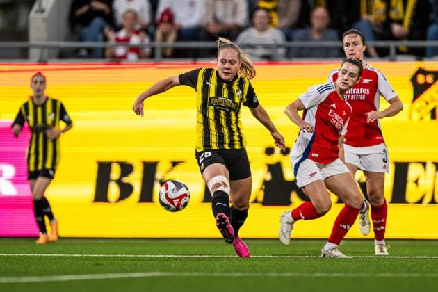 240918 Alice Bergström of Häcken during the UEFA Women s Champions League qualifying match between Häcken and Arsenal on September 18, 2024 in Gothenburg Photo Mathias Bergeld BILDBYRAN kod MB MB0965 fotboll, football, soccer, fotball,champions league,häcken,arse  Copyright: MATHIASxBERGELD BB240918MB024