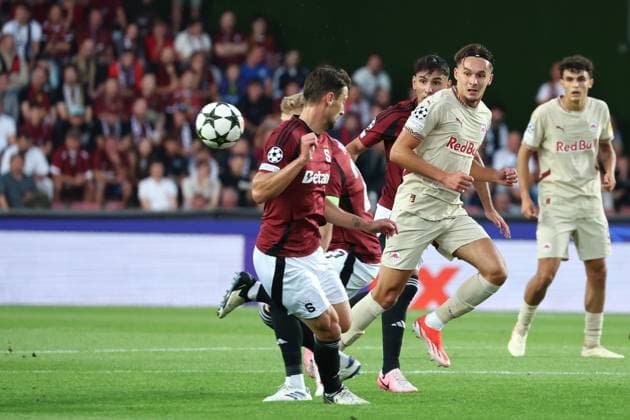 SOCCER - UEFA CL, Prag vs RBS PRAGUE,CZECH REPUBLIC,18.SEP.24 - SOCCER - UEFA Champions League, AC Sparta Prag vs Red Bull Salzburg. Image shows Amar Dedic (RBS).  GEPAxpictures xDavidxGeieregger