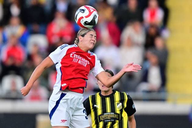 GÖTEBORG, SWEDEN 20240918 Arsenals Kyra Cooney Cross during Wednesdays Champions League qualifier between BK Häcken and Arsenal WFC at Bravida Arena GÖTEBORG SWEDEN x9200x  Copyright: xBjörnxLarssonxRosvall TTx CHAMPIONS LEAGUE HÄCKEN-ARSELNAL