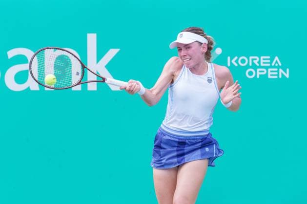 2024 WTA, Tennis Damen tennis Hana Bank Korea Open SEOUL, SOUTH KOREA, SEP 18: Ekaterina Alexandrova (Russia) during WTA Tour tennis Hana Bank Korea Open Singles Round of 16 at the seoul olympic park tennis center in Seoul, South Korea, on September 18, 2024. Seoul the Seoul Olympic Park Tennis Ce South Korea 8111_280301 Copyright: xStevexChoxKyewoong PentaxPressx