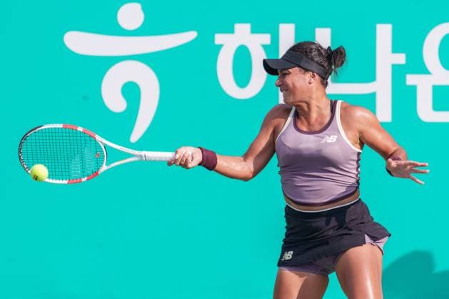2024 WTA, Tennis Damen tennis Hana Bank Korea Open SEOUL, SOUTH KOREA, SEP 18: Heather Watson (GREAT BRITAIN) during WTA Tour tennis Hana Bank Korea Open Singles Round of 16 at the seoul olympic park tennis center in Seoul, South Korea, on September 18, 2024. Seoul the Seoul Olympic Park Tennis Ce South Korea 8111_280314 Copyright: xStevexChoxKyewoong PentaxPressx