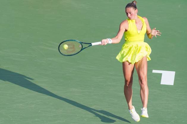 2024 WTA, Tennis Damen tennis Hana Bank Korea Open SEOUL, SOUTH KOREA, SEP 18: Marta Kostyuk (UKRAINE) during WTA Tour tennis Hana Bank Korea Open Singles Round of 16 at the seoul olympic park tennis center in Seoul, South Korea, on September 18, 2024. Seoul the Seoul Olympic Park Tennis Ce South Korea 8111_280325 Copyright: xStevexChoxKyewoong PentaxPressx