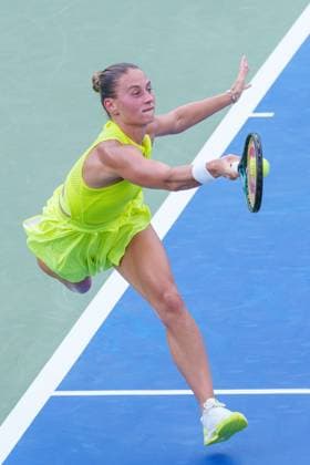 2024 WTA, Tennis Damen tennis Hana Bank Korea Open SEOUL, SOUTH KOREA, SEP 18: Marta Kostyuk (UKRAINE) during WTA Tour tennis Hana Bank Korea Open Singles Round of 16 at the seoul olympic park tennis center in Seoul, South Korea, on September 18, 2024. Seoul the Seoul Olympic Park Tennis Ce South Korea 8111_280330 Copyright: xStevexChoxKyewoong PentaxPressx