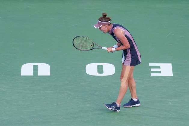 2024 WTA, Tennis Damen tennis Hana Bank Korea Open SEOUL, SOUTH KOREA, SEP 18: Veronika Kudermetova (Russia) during WTA Tour tennis Hana Bank Korea Open Singles Round of 16 at the seoul olympic park tennis center in Seoul, South Korea, on September 18, 2024. Seoul the Seoul Olympic Park Tennis Ce South Korea 8111_280331 Copyright: xStevexChoxKyewoong PentaxPressx