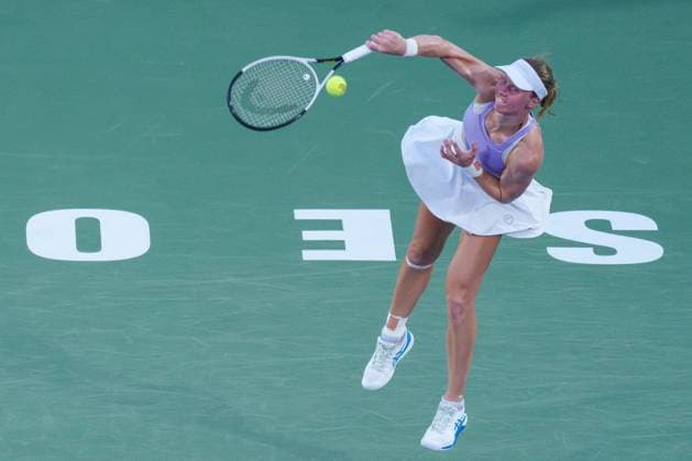 2024 WTA, Tennis Damen tennis Hana Bank Korea Open SEOUL, SOUTH KOREA, SEP 18: Liudmila Samsonova (Russia) during WTA Tour tennis Hana Bank Korea Open Singles Round of 16 at the seoul olympic park tennis center in Seoul, South Korea, on September 18, 2024. Seoul the Seoul Olympic Park Tennis Ce South Korea 8111_280338 Copyright: xStevexChoxKyewoong PentaxPressx