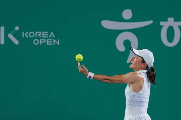 2024 WTA, Tennis Damen tennis Hana Bank Korea Open SEOUL, SOUTH KOREA, SEP 18: Shuko Aoyama (JAPAN) during WTA Tour tennis Hana Bank Korea Open Doubles Quarter finals at the seoul olympic park tennis center in Seoul, South Korea, on September 18, 2024. Seoul the Seoul Olympic Park Tennis Ce South Korea 8111_280343 Copyright: xStevexChoxKyewoong PentaxPressx