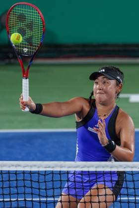 2024 WTA, Tennis Damen tennis Hana Bank Korea Open SEOUL, SOUTH KOREA, SEP 18: Eri Hozumi (JAPAN) during WTA Tour tennis Hana Bank Korea Open Doubles Quarter finals at the seoul olympic park tennis center in Seoul, South Korea, on September 18, 2024. Seoul the Seoul Olympic Park Tennis Ce South Korea 8111_280355 Copyright: xStevexChoxKyewoong PentaxPressx