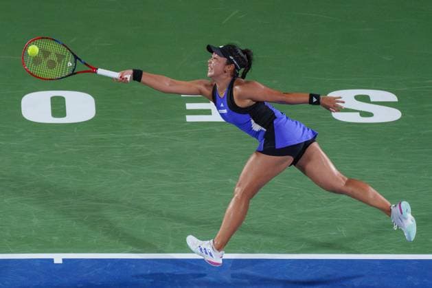 2024 WTA, Tennis Damen tennis Hana Bank Korea Open SEOUL, SOUTH KOREA, SEP 18: Eri Hozumi (JAPAN) during WTA Tour tennis Hana Bank Korea Open Doubles Quarter finals at the seoul olympic park tennis center in Seoul, South Korea, on September 18, 2024. Seoul the Seoul Olympic Park Tennis Ce South Korea 8111_280354 Copyright: xStevexChoxKyewoong PentaxPressx
