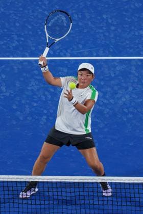2024 WTA, Tennis Damen tennis Hana Bank Korea Open SEOUL, SOUTH KOREA, SEP 18: Xinyu Jiang (CHINA) during WTA Tour tennis Hana Bank Korea Open Doubles Quarter finals at the seoul olympic park tennis center in Seoul, South Korea, on September 18, 2024. Seoul the Seoul Olympic Park Tennis Ce South Korea 8111_280360 Copyright: xStevexChoxKyewoong PentaxPressx