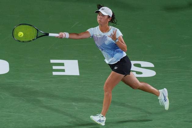 2024 WTA, Tennis Damen tennis Hana Bank Korea Open SEOUL, SOUTH KOREA, SEP 18: Wu Fang-hsien (CHINESE TAIPEI) during WTA Tour tennis Hana Bank Korea Open Doubles Quarter finals at the seoul olympic park tennis center in Seoul, South Korea, on September 18, 2024. Seoul the Seoul Olympic Park Tennis Ce South Korea 8111_280364 Copyright: xStevexChoxKyewoong PentaxPressx