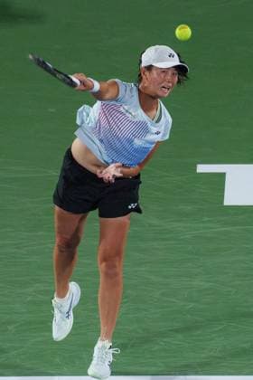 2024 WTA, Tennis Damen tennis Hana Bank Korea Open SEOUL, SOUTH KOREA, SEP 18: Wu Fang-hsien (CHINESE TAIPEI) during WTA Tour tennis Hana Bank Korea Open Doubles Quarter finals at the seoul olympic park tennis center in Seoul, South Korea, on September 18, 2024. Seoul the Seoul Olympic Park Tennis Ce South Korea 8111_280367 Copyright: xStevexChoxKyewoong PentaxPressx