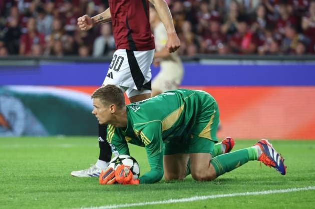 SOCCER - UEFA CL, Prag vs RBS PRAGUE,CZECH REPUBLIC,18.SEP.24 - SOCCER - UEFA Champions League, AC Sparta Prag vs Red Bull Salzburg. Image shows Peter Vindahl (Sparta).  GEPAxpictures xDavidxGeieregger