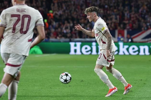 SOCCER - UEFA CL, Prag vs RBS PRAGUE,CZECH REPUBLIC,18.SEP.24 - SOCCER - UEFA Champions League, AC Sparta Prag vs Red Bull Salzburg. Image shows Bobby Clark (RBS).  GEPAxpictures xDavidxGeieregger