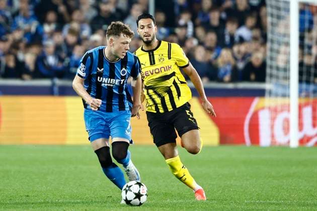 Club Brugge v Borussia Dortmund - UEFA Champions League BRUGGE, BELGIUM - SEPTEMBER 18 : Skov Olsen Andreas forward of Club Brugge during the UEFA Champions League - League phase matchday 1 match between Club Brugge and Borussia Dortmund at the Jan Breydel stadium on September 18, 2024 in Bruges , Belgium , 18 09 2024 Brugge Belgium  Copyright: xJanxDexMeuleneirx