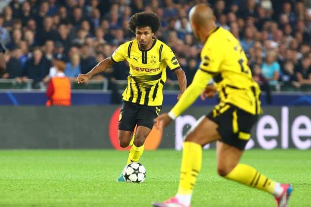 Goal chance for Karim Adeyemi 27 Borussia Dortmund Club Brugge vs Borussia Dortmund, UEFA Champions League, Soccer, Matchday 1, Season 2024 2025, 18 09 2024 PHOTO kolbert press Ant Palmer Jan Breydel Stadion Belgium Copyright: xkolbert-press AntxPalmerx