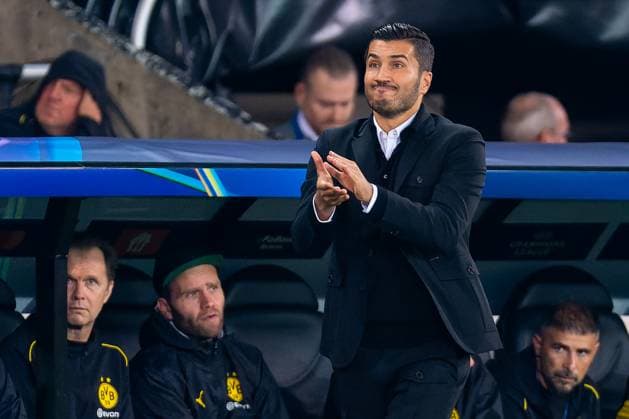 2024-09-18 Club Brugge KV v Borussia Dortmund - UEFA Champions League 2024 25 League Phase MD1 BRUGES, BELGIUM - SEPTEMBER 18: Coach Nuri Sahin of Borussia Dortmund coaches his players during the UEFA Champions League 2024 25 League Phase MD1 match between Club Brugge KV and Borussia Dortmund at Jan Breydelstadion on September 18, 2024 in Bruges, Belgium. (Photo by Joris Verwijst BSR Agency) Bruges Belgium Content not available for redistribution in The Netherlands directly or indirectly through any third parties. Copyright: xBSRxAgencyx