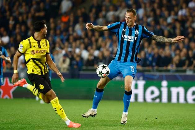 Club Brugge v Borussia Dortmund - UEFA Champions League BRUGGE, BELGIUM - SEPTEMBER 18 : Nilsson Gustaf forward of Club Brugge during the UEFA Champions League - League phase matchday 1 match between Club Brugge and Borussia Dortmund at the Jan Breydel stadium on September 18, 2024 in Bruges , Belgium , 18 09 2024 Brugge Belgium  Copyright: xJanxDexMeuleneirx