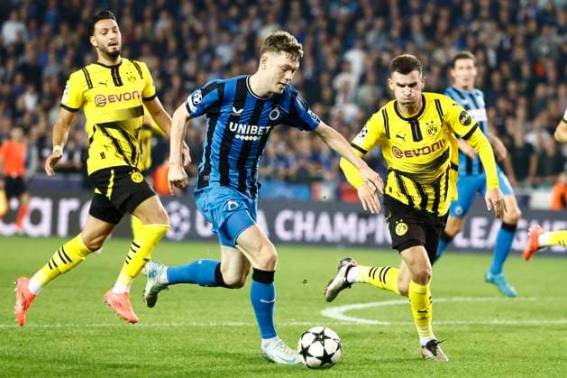 Club Brugge v Borussia Dortmund - UEFA Champions League BRUGGE, BELGIUM - SEPTEMBER 18 : Skov Olsen Andreas forward of Club Brugge during the UEFA Champions League - League phase matchday 1 match between Club Brugge and Borussia Dortmund at the Jan Breydel stadium on September 18, 2024 in Bruges , Belgium , 18 09 2024 Brugge Belgium  Copyright: xJanxDexMeuleneirx