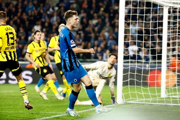 Club Brugge v Borussia Dortmund - UEFA Champions League BRUGGE, BELGIUM - SEPTEMBER 18 : Skov Olsen Andreas forward of Club Brugge during the UEFA Champions League - League phase matchday 1 match between Club Brugge and Borussia Dortmund at the Jan Breydel stadium on September 18, 2024 in Bruges , Belgium , 18 09 2024 Brugge Belgium  Copyright: xJanxDexMeuleneirx