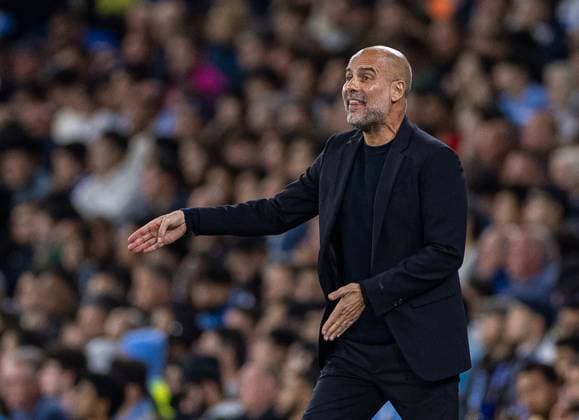 Football - UEFA Champions League - League Phase - Manchester City FC v Inter Milan MANCHESTER, ENGLAND - Wednesday, September 18, 2024: Manchester City s manager Josep Pep Guardiola during the UEFA Champions League match between Manchester City FC and Inter Milan at the City of Manchester Stadium. (Photo by David Rawcliffe Propaganda) MANCHESTER City of Manchester Stadium GREATER MANCHESTER ENGLAND  Copyright: xDavidxRawcliffex P2024-09-18-Man_City_Inter_Milan-11