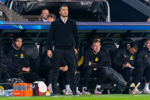 2024-09-18 Club Brugge KV v Borussia Dortmund - UEFA Champions League 2024 25 League Phase MD1 BRUGES, BELGIUM - SEPTEMBER 18: Coach Nuri Sahin of Borussia Dortmund during the UEFA Champions League 2024 25 League Phase MD1 match between Club Brugge KV and Borussia Dortmund at Jan Breydelstadion on September 18, 2024 in Bruges, Belgium. (Photo by Joris Verwijst BSR Agency) Bruges Belgium Content not available for redistribution in The Netherlands directly or indirectly through any third parties. Copyright: xBSRxAgencyx